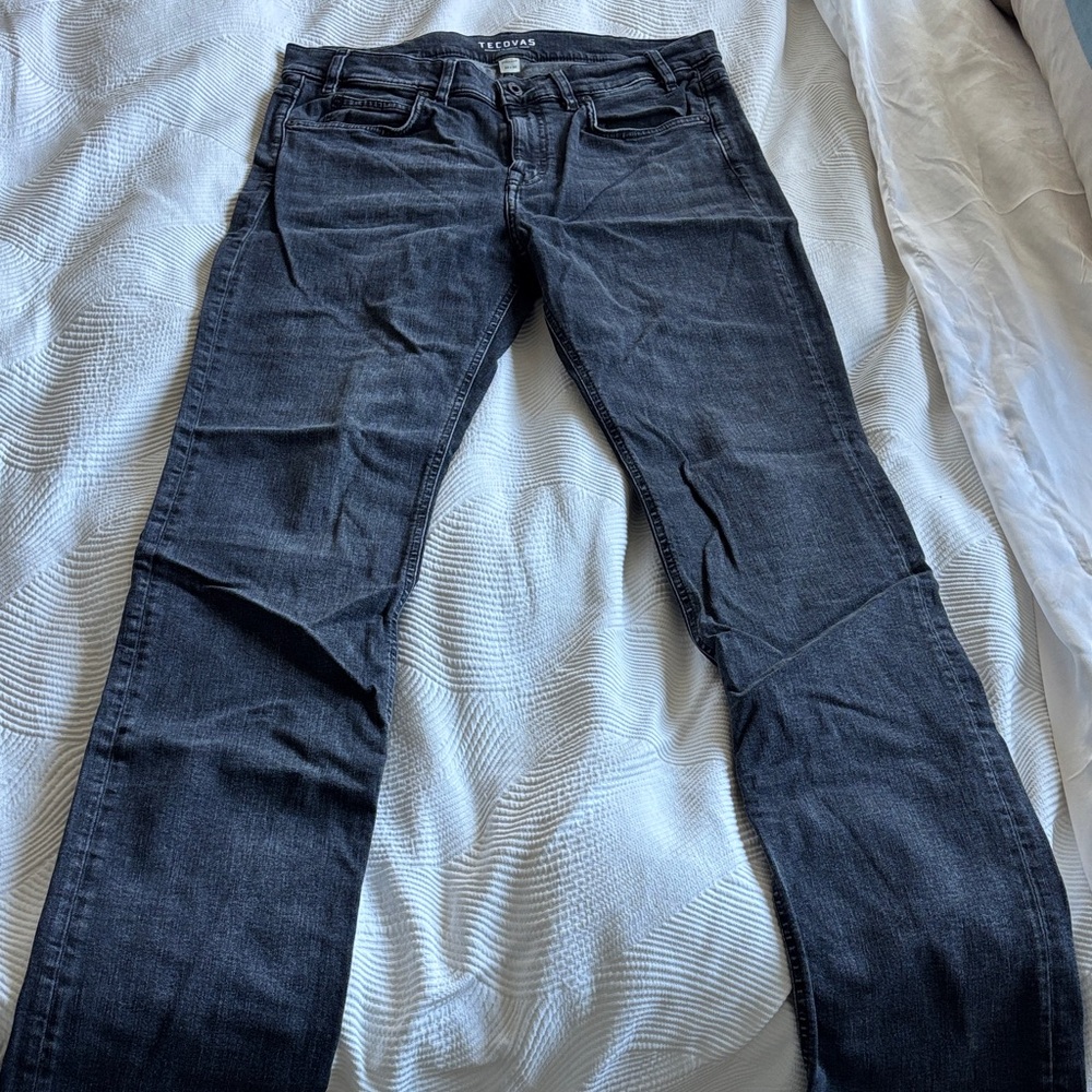 Tecovas Men's Slim Straight Jeans - Dark Blue